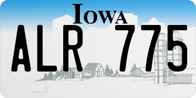 IA license plate ALR775