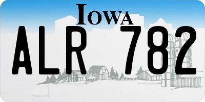 IA license plate ALR782