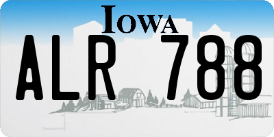 IA license plate ALR788