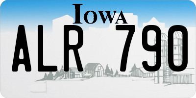 IA license plate ALR790