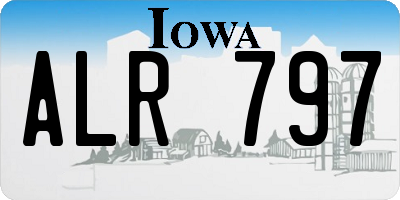 IA license plate ALR797