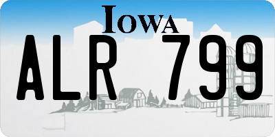 IA license plate ALR799