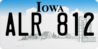 IA license plate ALR812