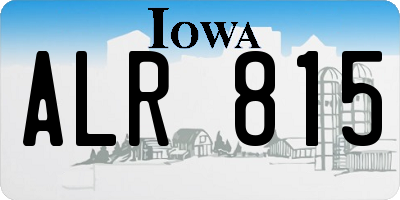 IA license plate ALR815