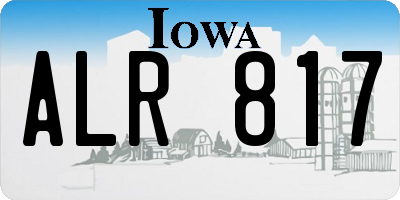 IA license plate ALR817