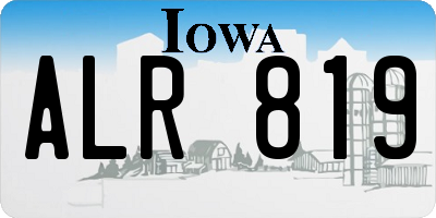 IA license plate ALR819