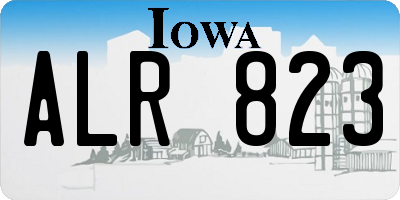 IA license plate ALR823