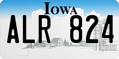 IA license plate ALR824
