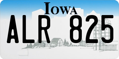 IA license plate ALR825