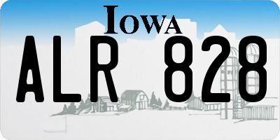IA license plate ALR828