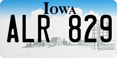 IA license plate ALR829