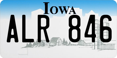 IA license plate ALR846