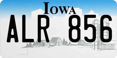 IA license plate ALR856