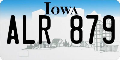 IA license plate ALR879
