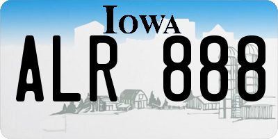 IA license plate ALR888