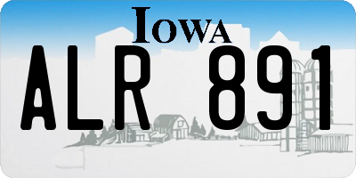 IA license plate ALR891