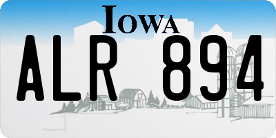 IA license plate ALR894