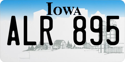IA license plate ALR895