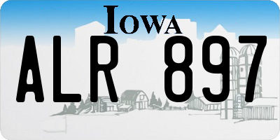 IA license plate ALR897