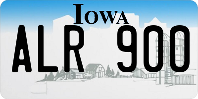 IA license plate ALR900