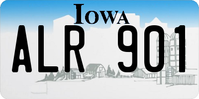 IA license plate ALR901
