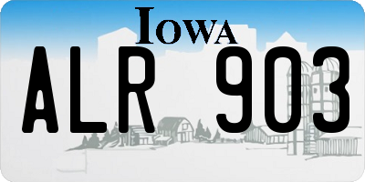 IA license plate ALR903