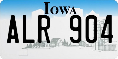 IA license plate ALR904