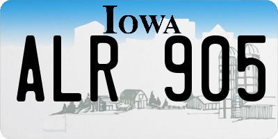 IA license plate ALR905