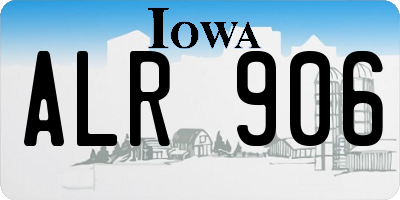 IA license plate ALR906