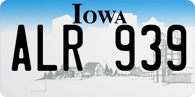IA license plate ALR939