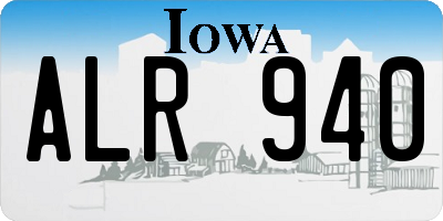 IA license plate ALR940