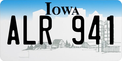 IA license plate ALR941