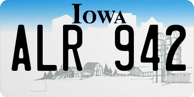 IA license plate ALR942
