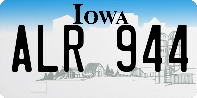 IA license plate ALR944