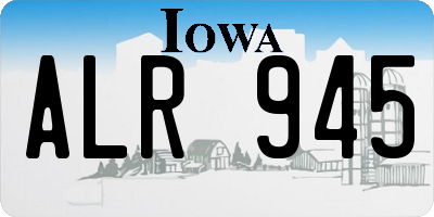 IA license plate ALR945