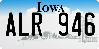 IA license plate ALR946