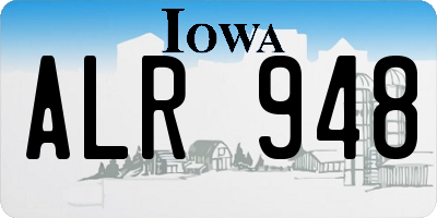 IA license plate ALR948