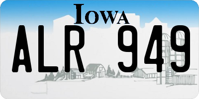IA license plate ALR949
