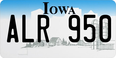 IA license plate ALR950