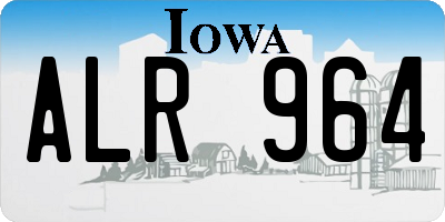 IA license plate ALR964