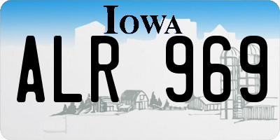 IA license plate ALR969