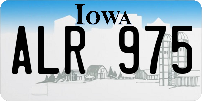 IA license plate ALR975