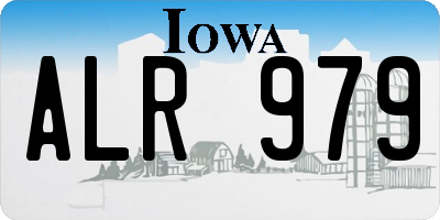 IA license plate ALR979