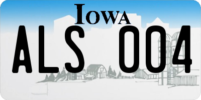 IA license plate ALS004