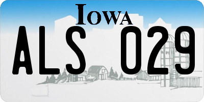 IA license plate ALS029