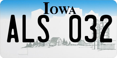 IA license plate ALS032