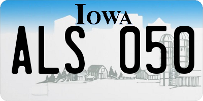 IA license plate ALS050