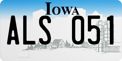 IA license plate ALS051
