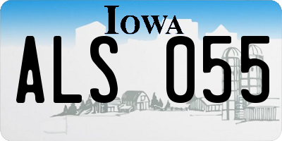 IA license plate ALS055