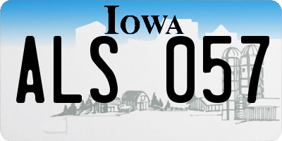 IA license plate ALS057